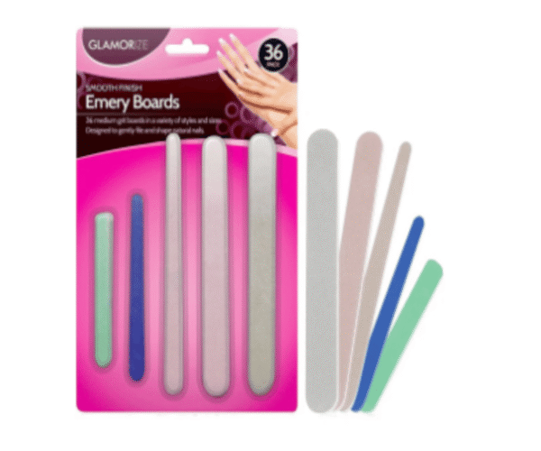 Glamorize Smooth Finish Manicure Emery Boards 28 Pack